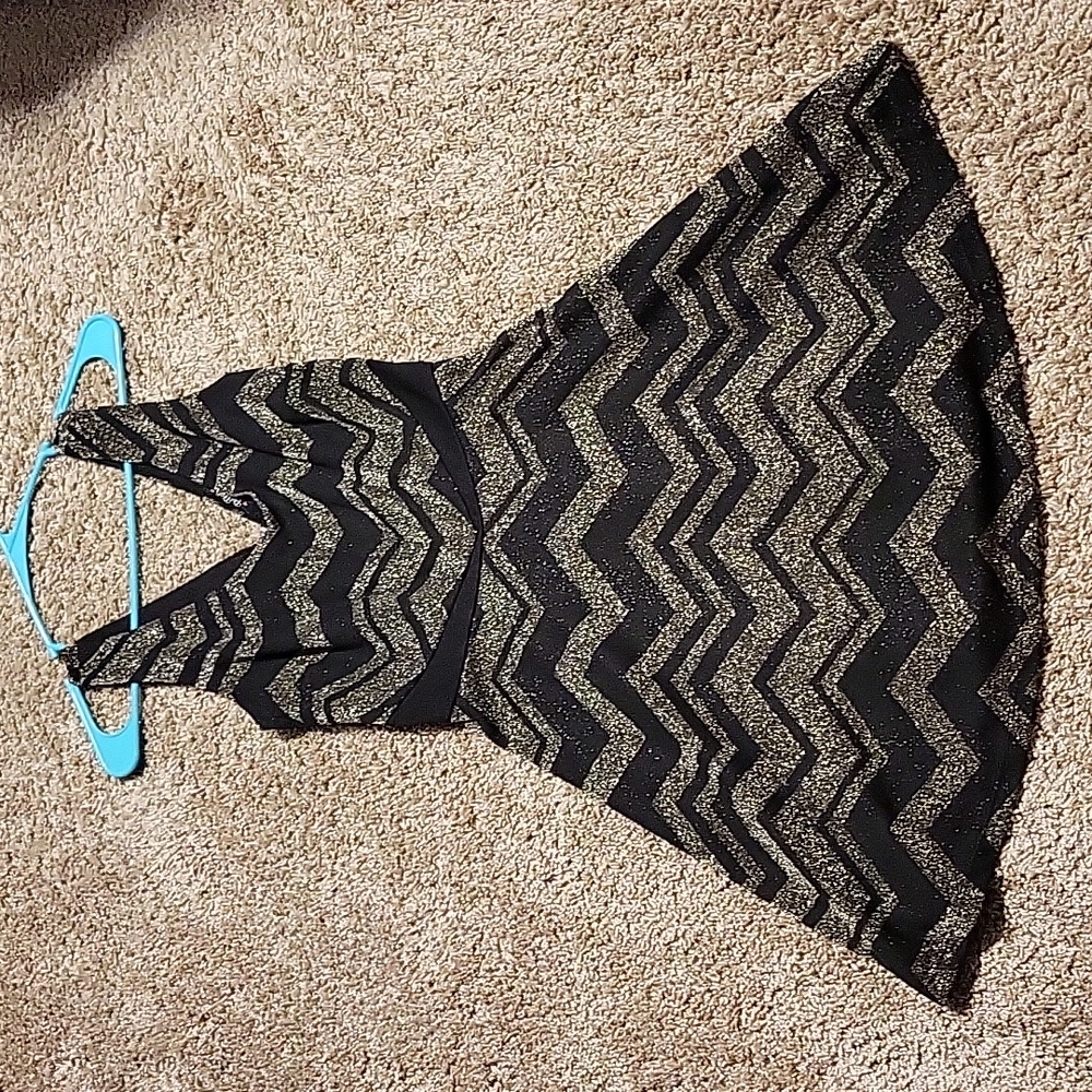 Black and gold dress